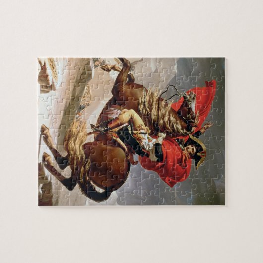 Napoleon, der die Alpen, c.1800 (Öl, überquert auf Puzzle (Horizontal)