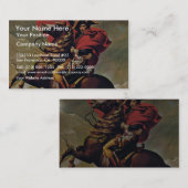 Napoleon, der die Alpen, durch David Jacques-Loui Visitenkarte (Vorne/Hinten)