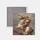 Napoleon, der die Alpen überquert, Jacques-Louis D Magnet (Vorderseite/Rückseite)
