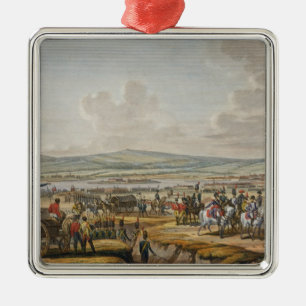 Napoleon, der die Belagerung besucht, arbeitet in Silbernes Ornament