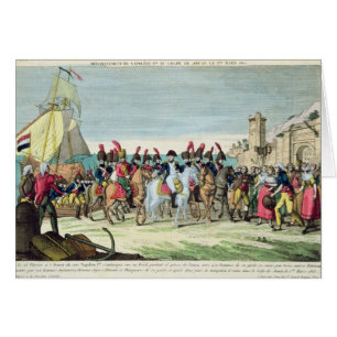 Napoleon, der für Golf Juan, am 1. März 1815