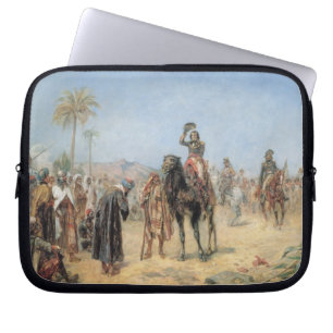 Napoleon, der in einer Ägypter-Oase ankommt (Öl Laptopschutzhülle