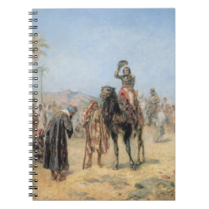Napoleon, der in einer Ägypter-Oase ankommt (Öl Notizblock