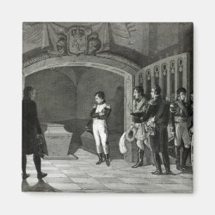 Napoleon, der vor dem Grab meditiert Magnet