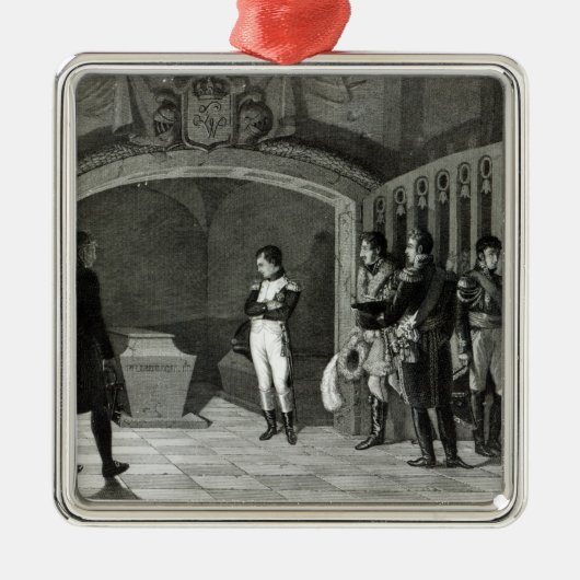 Napoleon, der vor dem Grab meditiert Ornament Aus Metall (Vorne)