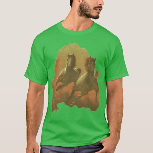 Napoleon Dynamite galoppierende Pferde Junge T-Shirt (Vorderseite)