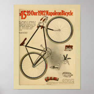 Napoleon-Fahrrad-Farbanzeigen-Kunst-Druck 1912 Poster