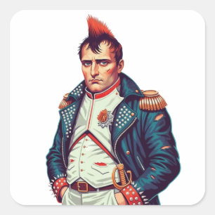 Napoleon Flaschenöffner Quadratischer Aufkleber