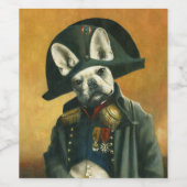 Napoleon Französisches Bulldog-Weinetikett Weinetikett (Einzelnes Label)