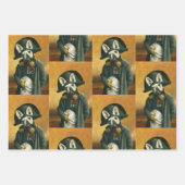 Napoleon French Bulldog Gift Wrapping Paper Geschenkpapier Set (Vorderseite)