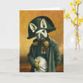 Napoleon French Bulldog Greetings Card Karte (Gelbe Blume)