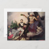 Napoleon gekrönt von der Zeit, vor 1833 Postkarte (Vorne/Hinten)