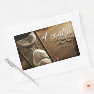 Napoleon Hill Inspiration Zitat "Ein Ziel" Rechteckiger Aufkleber