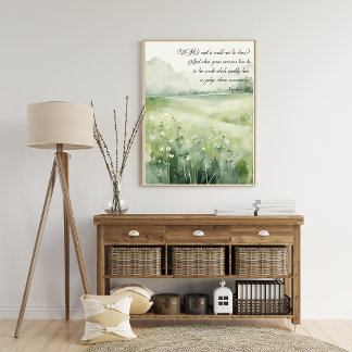 : Napoleon Hill Zitat, Landschaftswasser, Farbe Poster