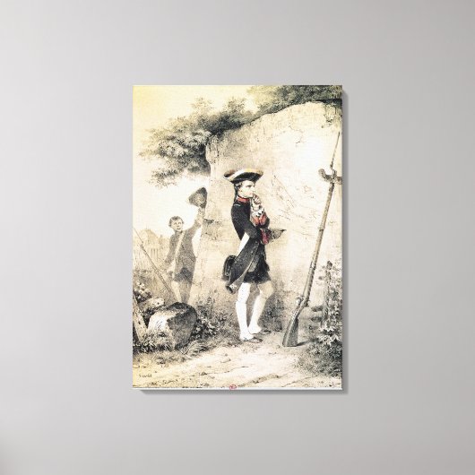 Napoleon I. an der Militärschule Leinwanddruck (Vorderseite)