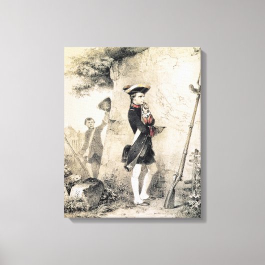Napoleon I. an der Militärschule Leinwanddruck (Vorderseite)