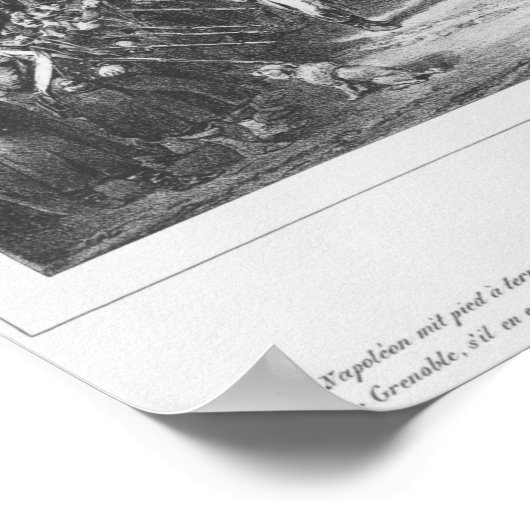 Napoleon I kehrt aus Elba zurück Poster (Ecke)