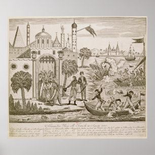 Napoleon I landend in Alexandria, am 2. Juli 1798 Poster