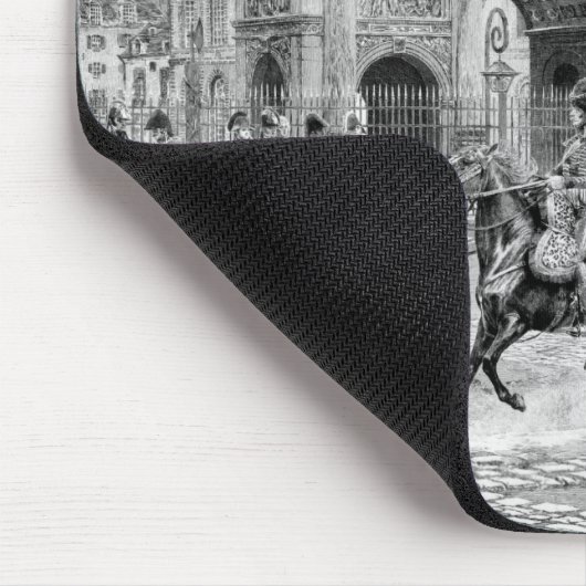 Napoleon I seine Truppen wiederholend Mousepad (Ecke)