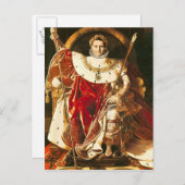 Napoleon I. über den Kaiserlichen Thron, 1806 Postkarte (Vorne/Hinten)
