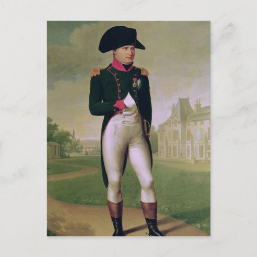 Napoleon I vor dem Schloss von Malmaison Postkarte (Vorderseite)