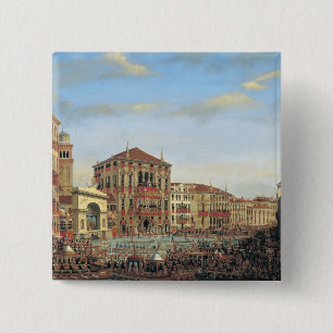 Napoleon I vorsitzend einem Regatta in Venedig Button