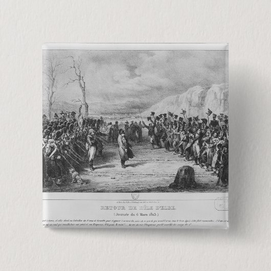 Napoleon I zurückgehend von Elba Button (Vorderseite)