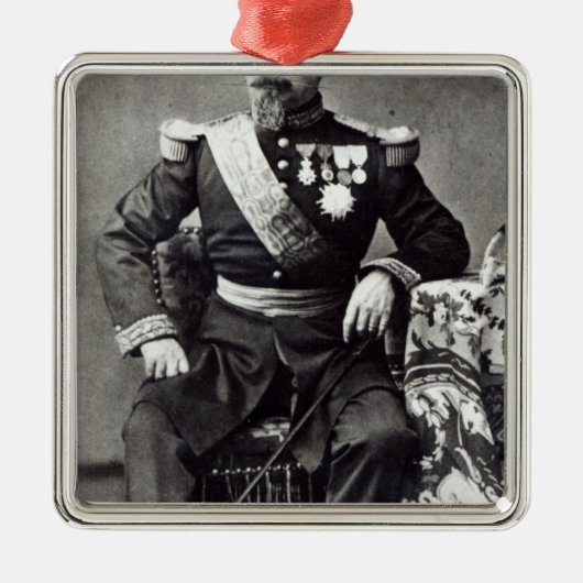 Napoleon III, 1860-70 Silbernes Ornament (Vorne)