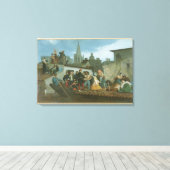 Napoleon III Besuch von Hochwasseropfern Leinwanddruck (Insitu (Holzboden))