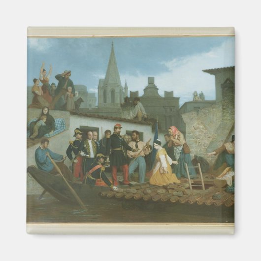 Napoleon III Besuch von Hochwasseropfern Magnet (Vorne)