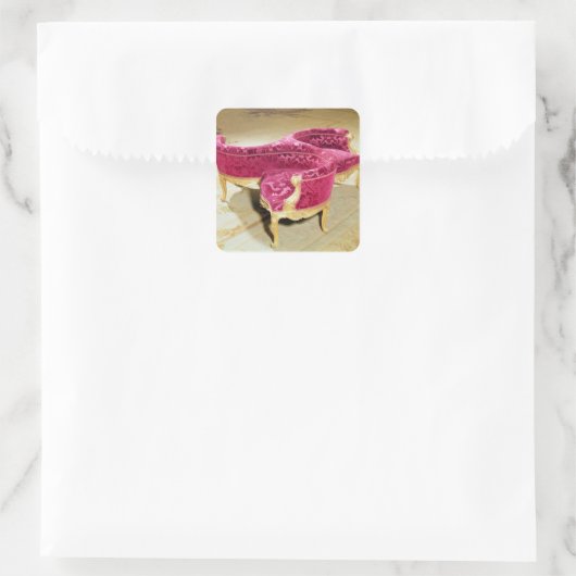 Napoleon III Liebe Quadratischer Aufkleber (Tasche)