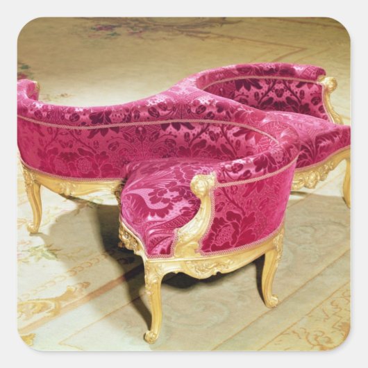 Napoleon III Liebe Quadratischer Aufkleber (Vorderseite)