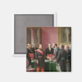 Napoleon III übergibt das Dekret Magnet (Vorderseite/Rückseite)