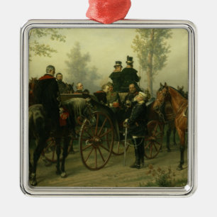 Napoleon III und Bismarck Ornament Aus Metall