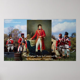 Napoleon "Imaging Rules" Zitatposter-Ärmel b Poster
