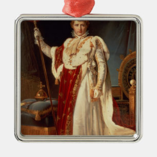 Napoleon in den Krönungs-Roben, c.1804 Silbernes Ornament