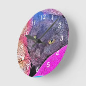 Napoleon in einer Decke Runde Wanduhr (Winkel)