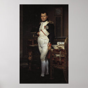 Napoleon in seiner Studie von Jacques Louis David Poster