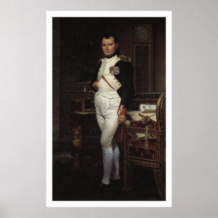 Napoleon in seiner Studie von Jacques Louis David Poster