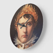 Napoleon Laurel-Wreath Crowned Hero Große Wanduhr (Winkel)