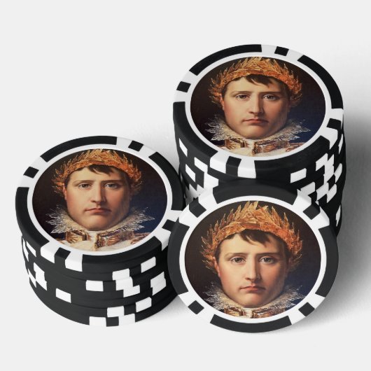 Napoleon Laurel-Wreath Crowned Hero Poker Chips (Stapel)