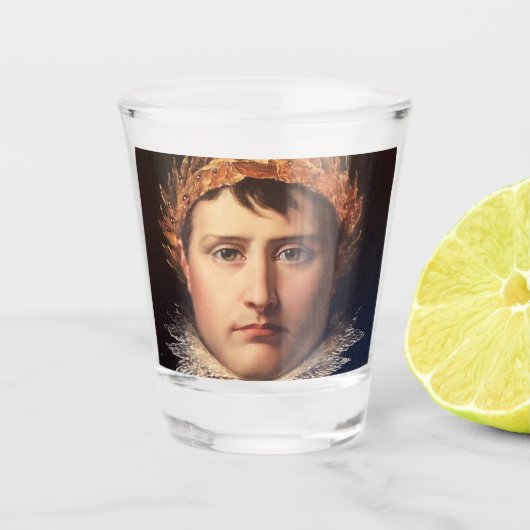 Napoleon Laurel-Wreath Crowned Hero Shot Glass Schnapsglas (Vorderseite)