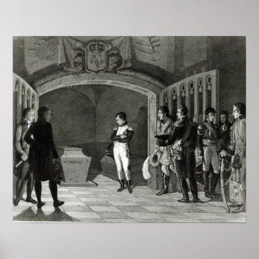 Napoleon Meditation vor dem Grab Poster (Vorne)