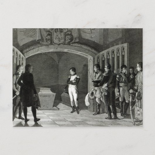 Napoleon Meditation vor dem Grab Postkarte (Vorderseite)