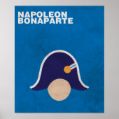Napoleon: Minimalistisches Gedicht historischer Fi Poster (Vorne)
