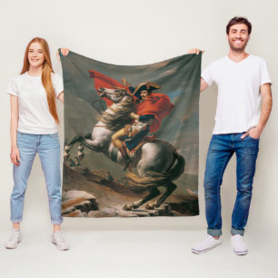 Napoleon mit Pferd, Schlacht am Sankt Bernhardpass Fleecedecke