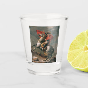 Napoleon mit Pferd, Schlacht am Sankt Bernhardpass Schnapsglas