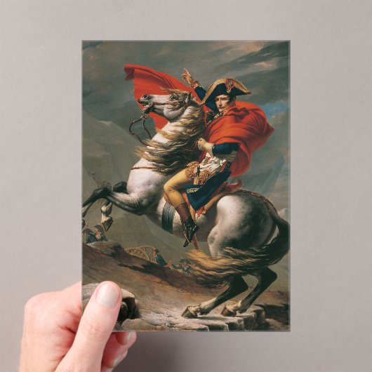Napoleon mit Pferd, Schlacht am St. Bernard-Pass Acryleinladungen (Insitu (Handheld))