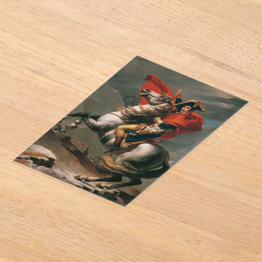 Napoleon mit Pferd, Schlacht am St. Bernard-Pass Acryleinladungen (Ablage )
