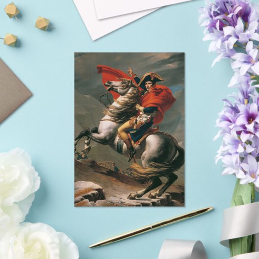 Napoleon mit Pferd, Schlacht am St. Bernard-Pass Acryleinladungen (In Situ (Hochzeit))